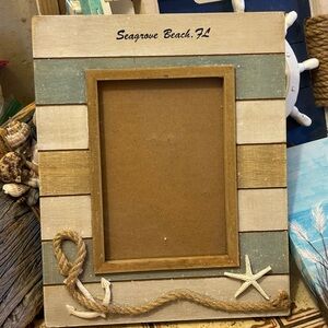 Seagrove Beach fl 4x6 Picture Photo Frame with Shells Beach House Decor
